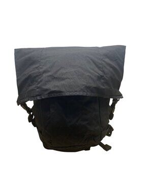 Attitude Unisex Black Nylon Padded Adjustable Straps RollTop Zip Around Backpack